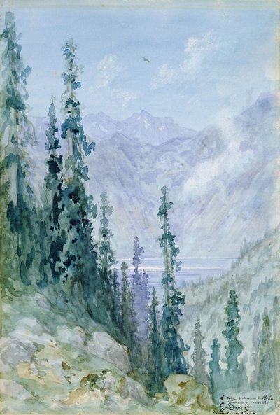 Mountainous Landscape by Gustave Dore